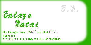 balazs matai business card